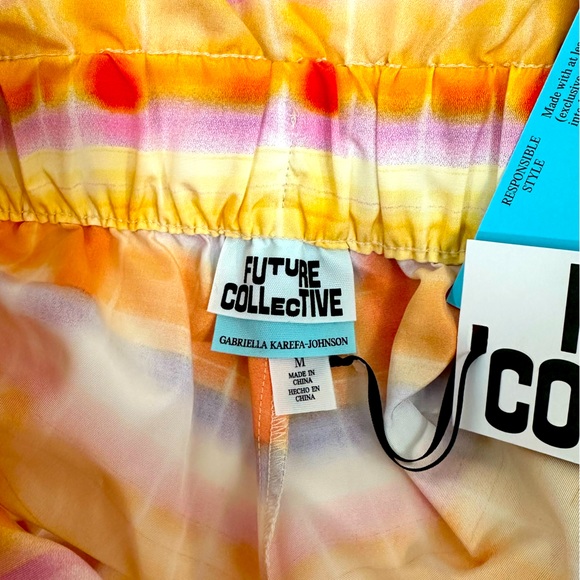 Future Collective Paperbag Shorts in Vibrant Pink/Orange with Belt & Poc… - Picture 7 of 9